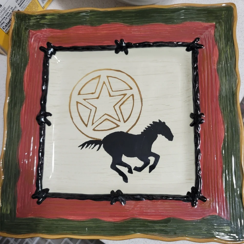 Sonoma Happy Trails Square Salad Plate or Small Serving Platter